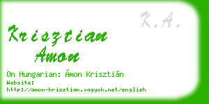 krisztian amon business card